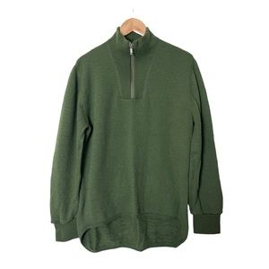 Woolpower Ostersund 400g FR 1/4 Zip Sweater Mens Green Large